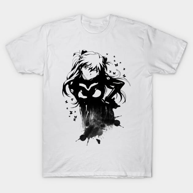 Girl Abstract - Black color T-Shirt by Scailaret